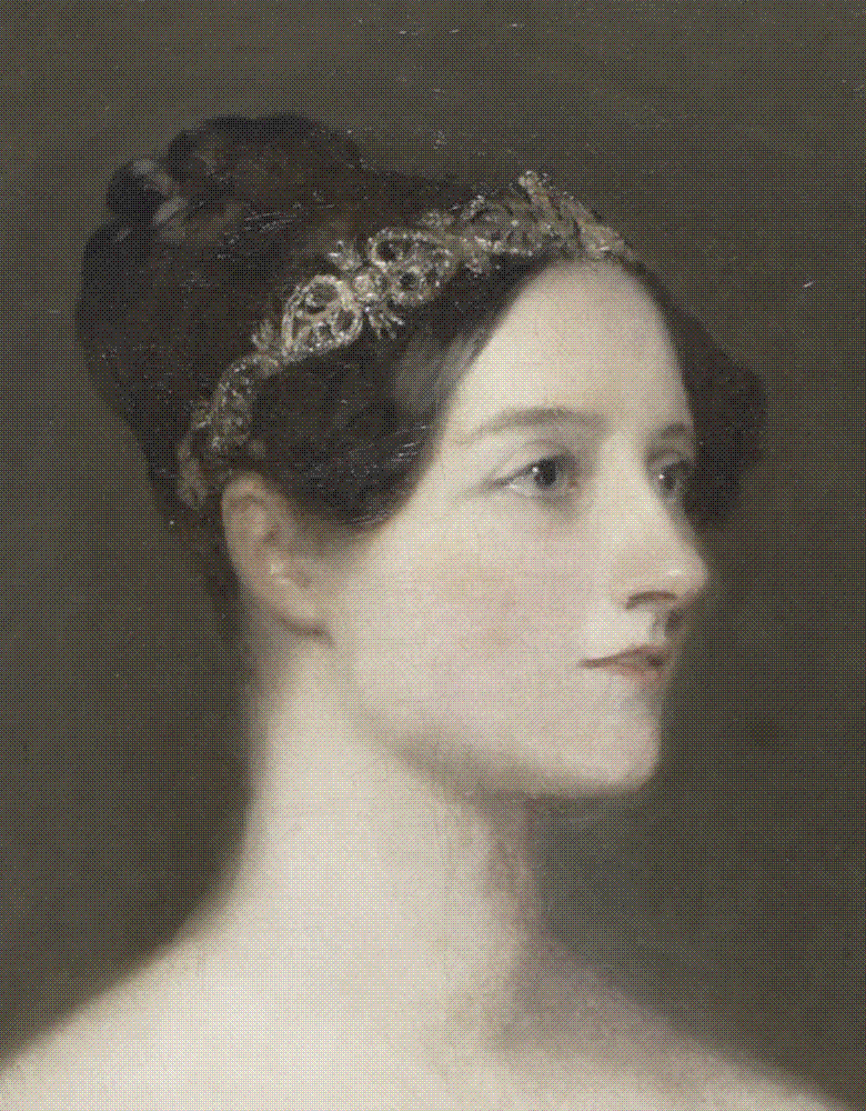 Detail of Margaret Sarah Carpenter's 1836 portrait of Ada King, Countess of Lovelace