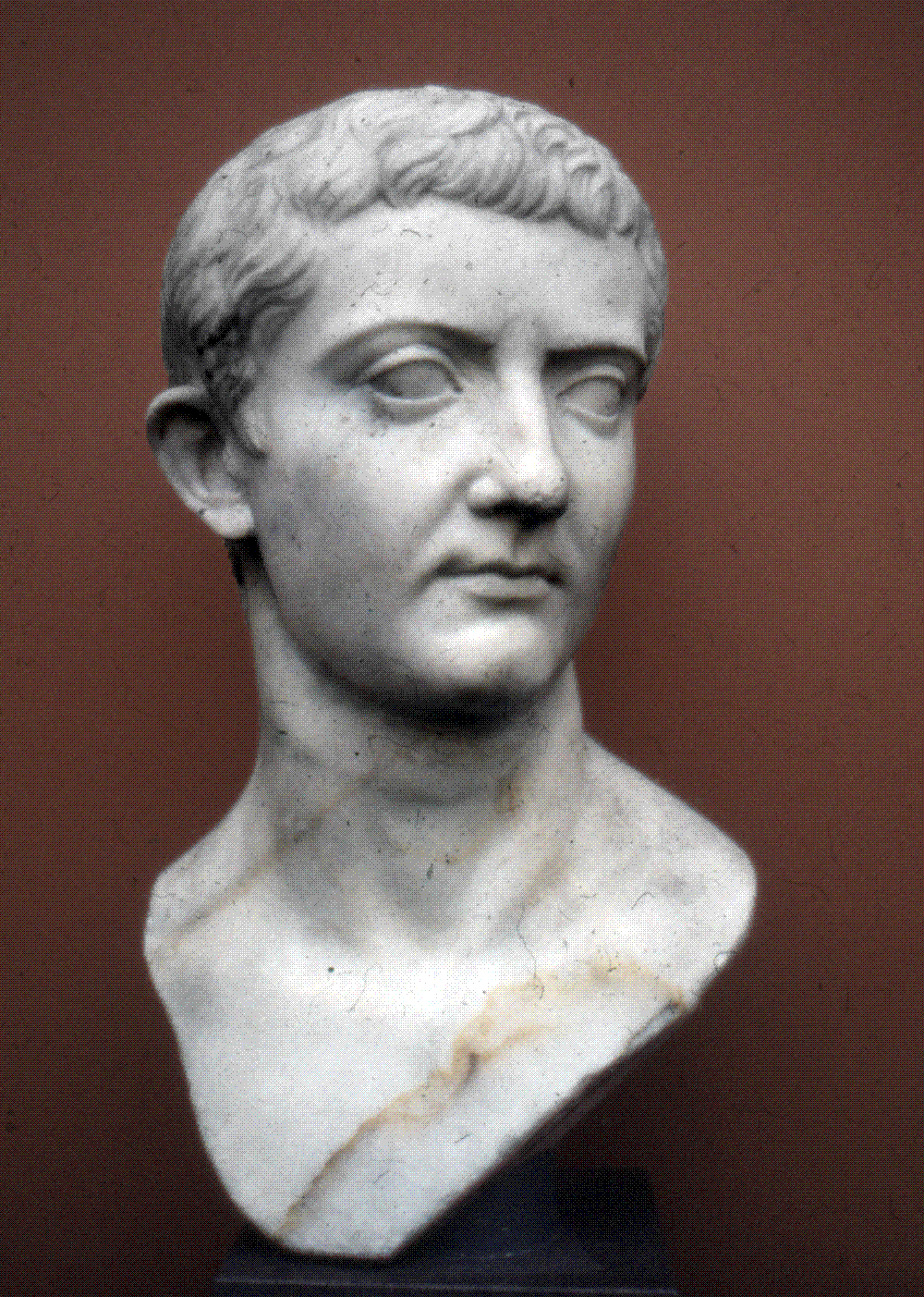 Roman marble portrait bust of the emperor Tiberius, Ny Carlsberg Glyptotek, Copenhagen