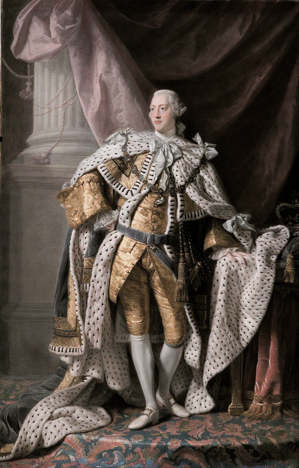 Allan Ramsay's state portrait of King George III in coronation robes, c. 1765