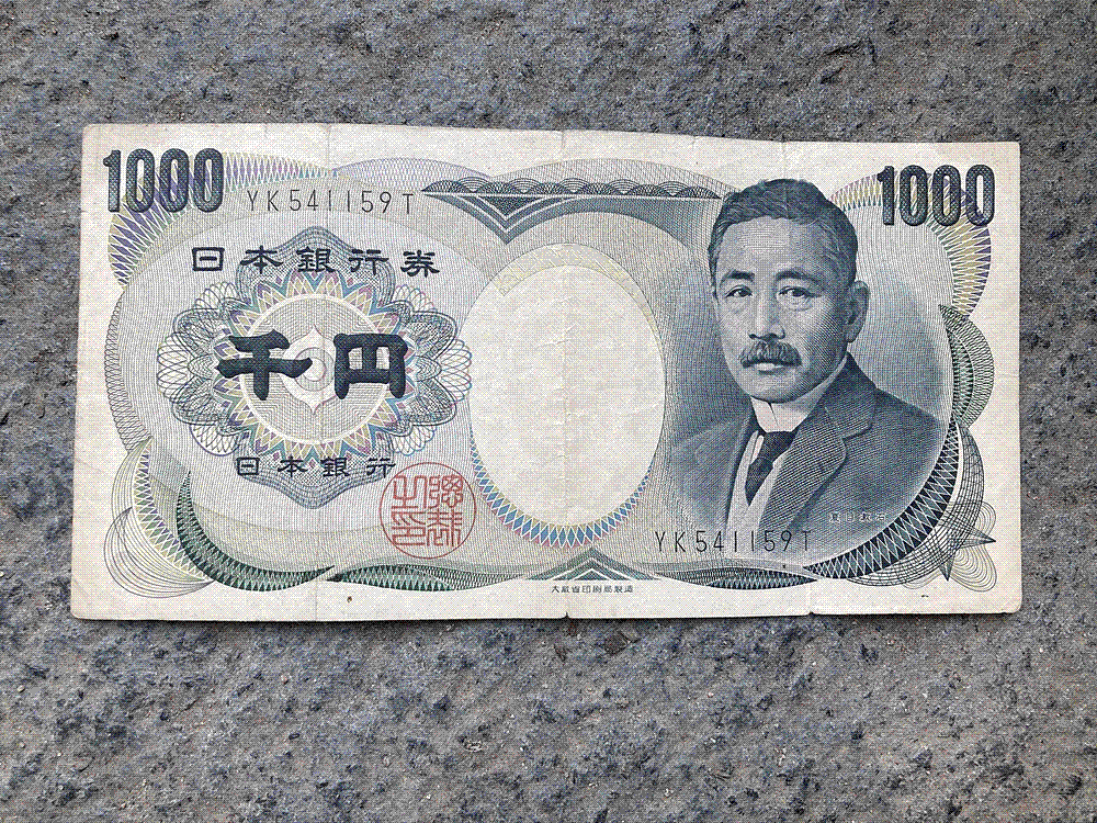 Japanese yen banknotes fanned out beside US dollar bills, illustrating a currency intervention.